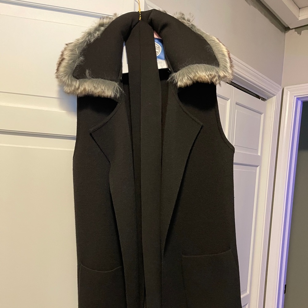 Banana Republic Fur Cardigan